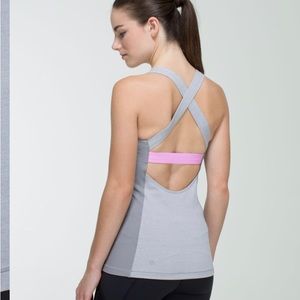 Lululemon Core Kicker Tank Pink Grey Size 4